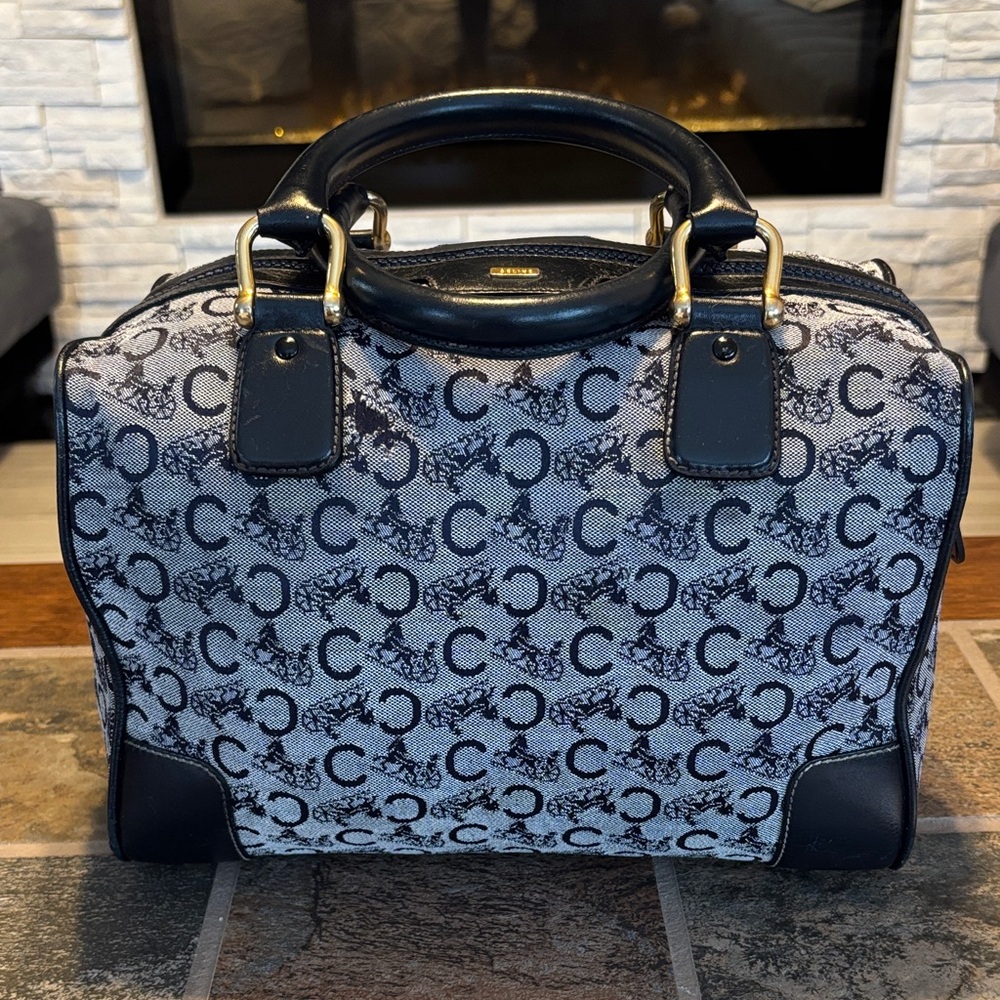 Vintage Celine Denim Boston Bag